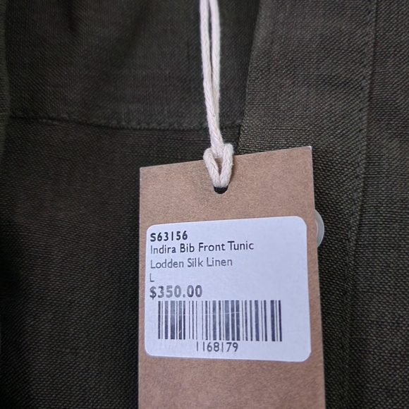 NWT ANN MASHBURN  silk/linen tunic - Picture 3 of 3